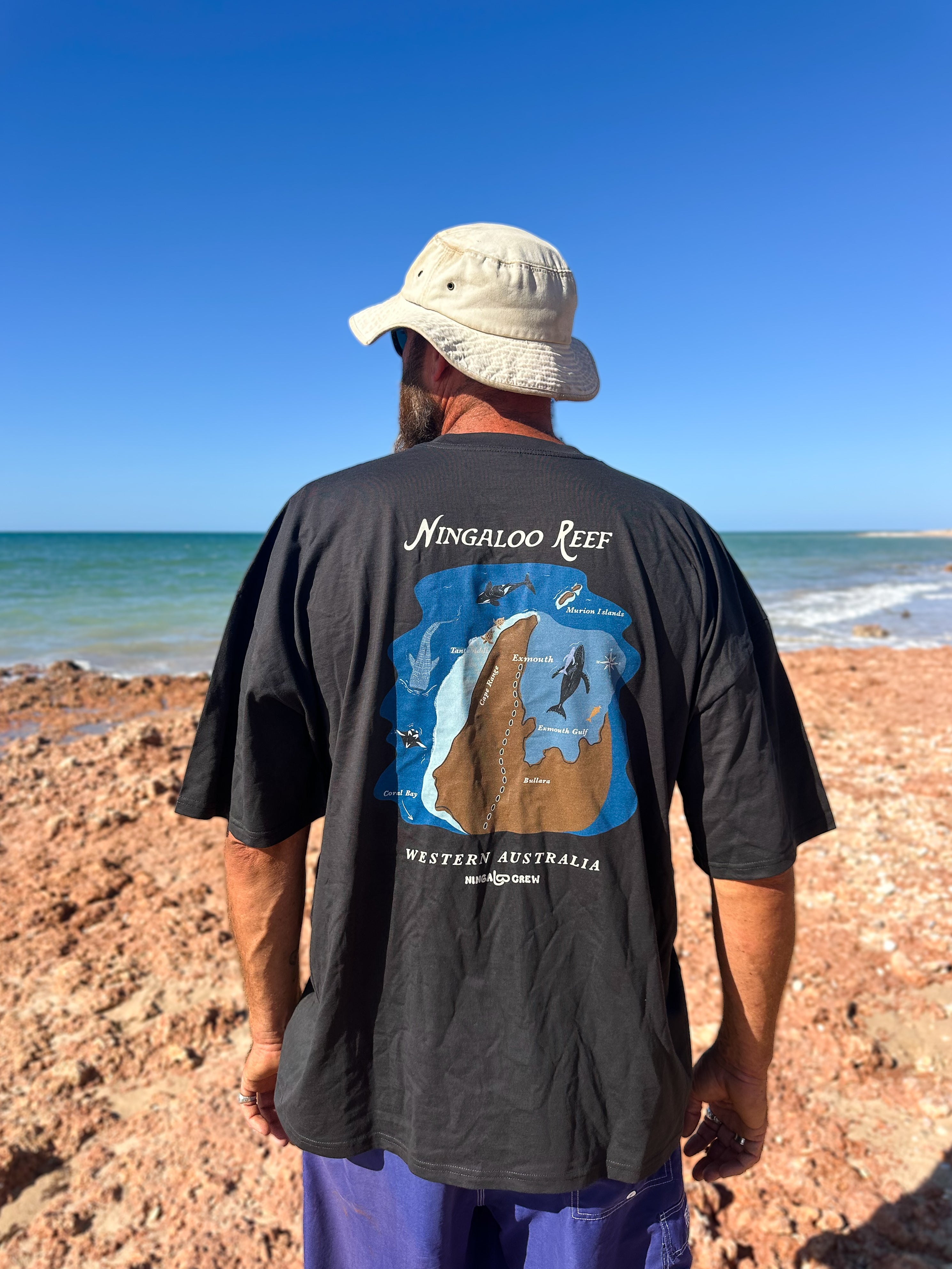 NC Ningaloo Reef Tee ~ Coal