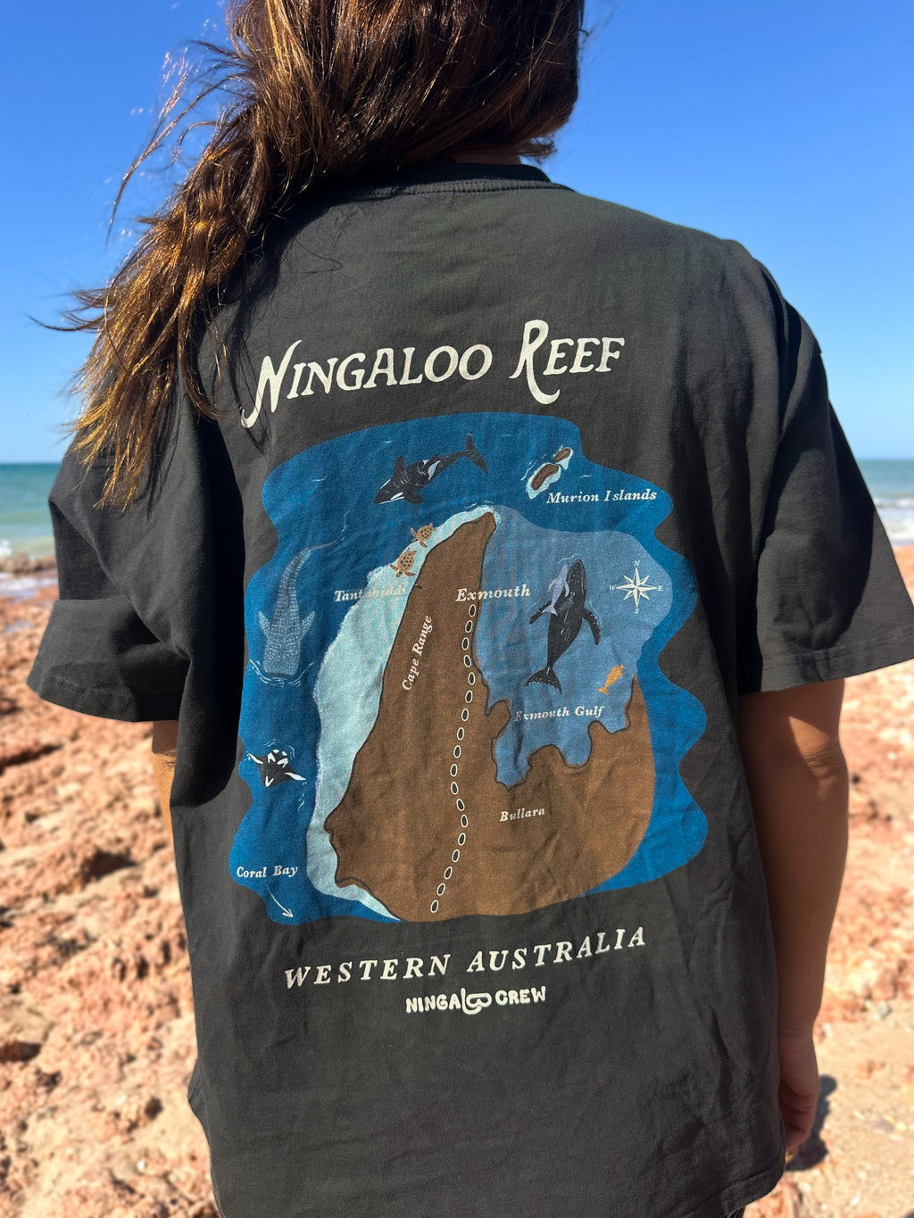 NC Ningaloo Reef Tee ~ Coal