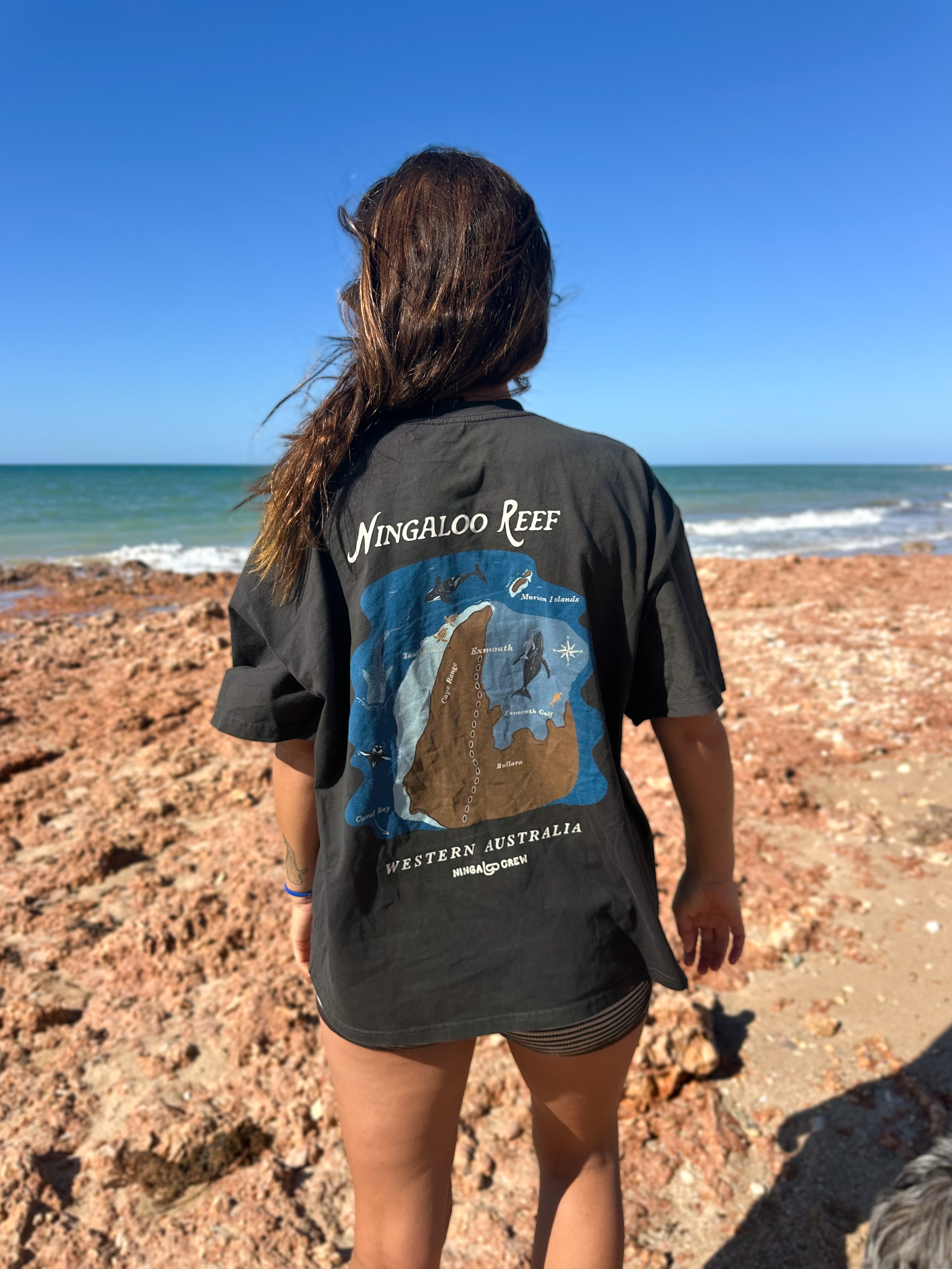 NC Ningaloo Reef Tee ~ Coal