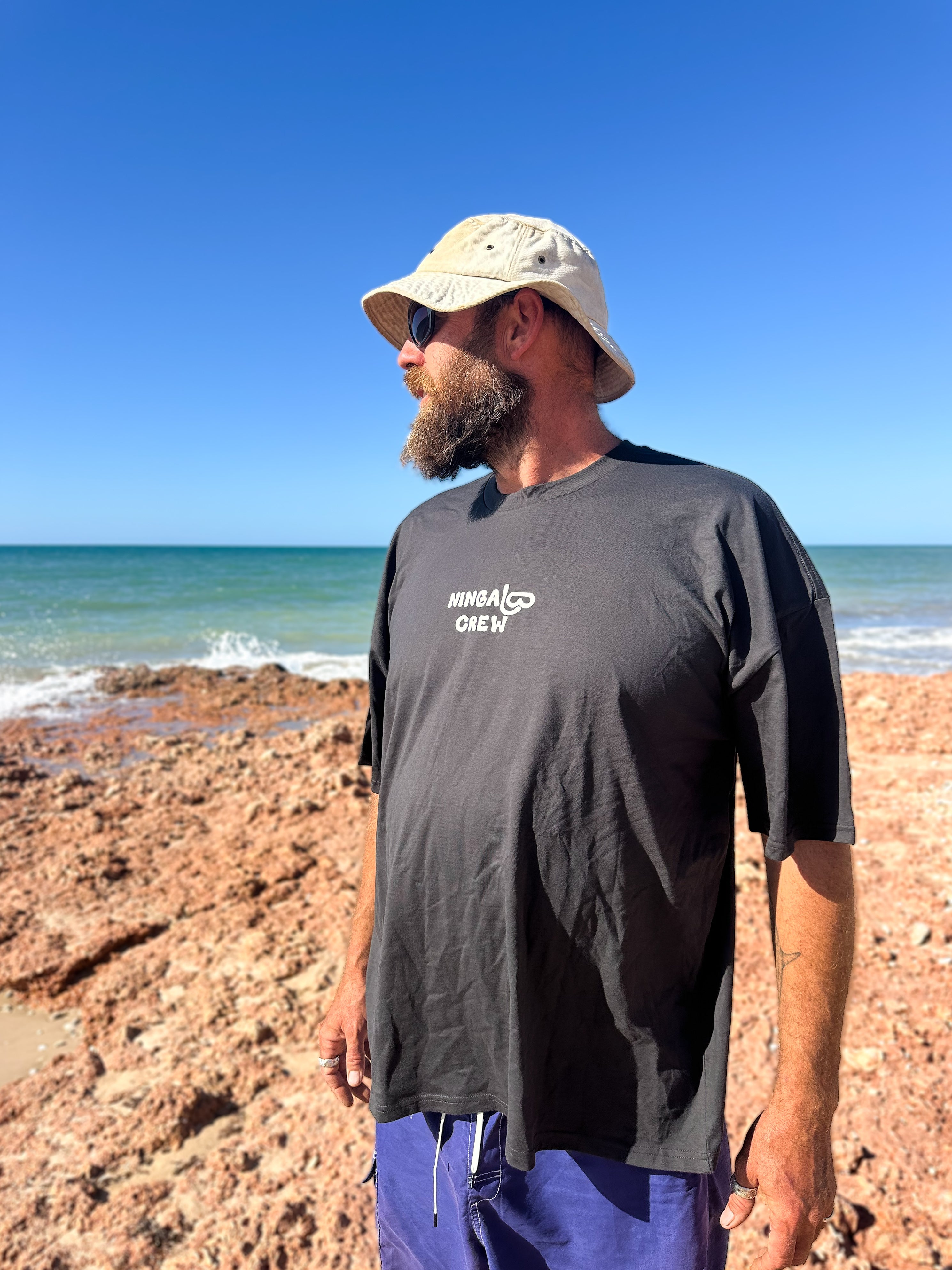 NC Ningaloo Reef Tee ~ Coal