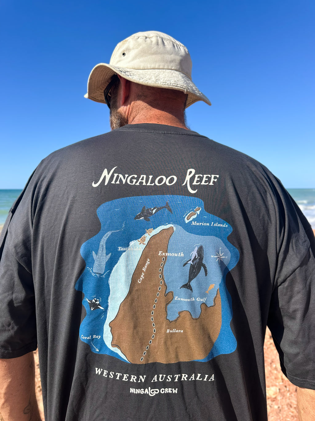 NC Ningaloo Reef Tee ~ Coal